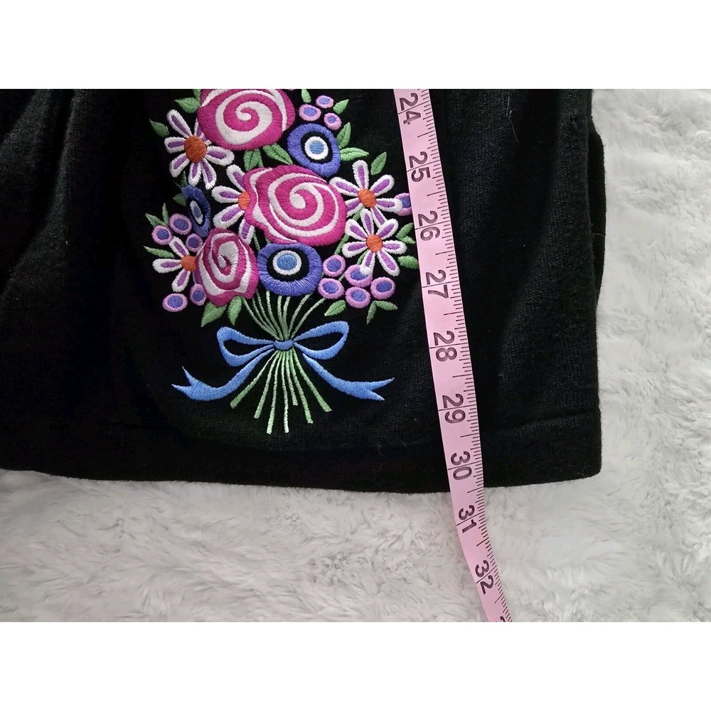 Bob Mackie Wearable Art Floral Embroidered Cardigan Sweater Jacket L Grannycore‎ - Picture 7 of 9